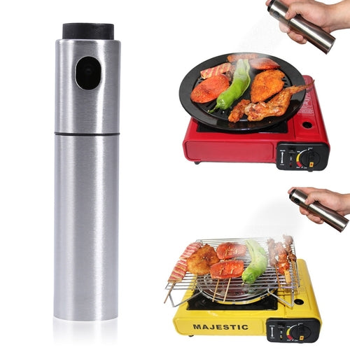 135ML Silver Oil Sprayer Stainless Steel Olive